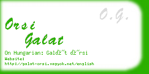 orsi galat business card